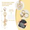 Wrapables Geometric Crystal Beaded Pendant Keychain and Phone Charm with Lanyard Patch, Cellphone Tether Tab